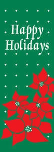 Happy Holidays Poinsettia Light Pole Banner