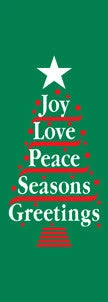 Joy Love Peace Tree Light Pole Banner
