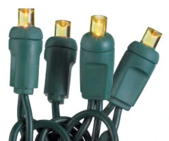 50-Light LED Yellow Bulb/Green Wiret. 6" Centers. Case Pack Of 24 Sets