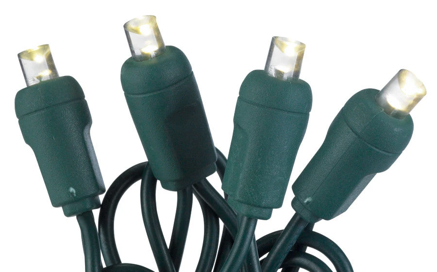 50-Light LED Warm White Twinkle Bulb/Green Wire. 6" Centers. Case Pack Of 24 Sets 1 50-Light LED Warm White Twinkle Bulb/Green Wire. 6" Centers. Case Pack Of 24 Sets