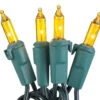 50-Light Yellow Bulb/Green Wire. 5.5" Centers. Case Pack (24 Sets)