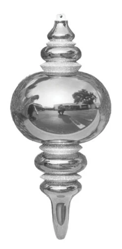 13" Commercial Finial (Set Of 4) 5 13" Commercial Finial (Set Of 4) -Commercial Christmas Supply 13 finial silver