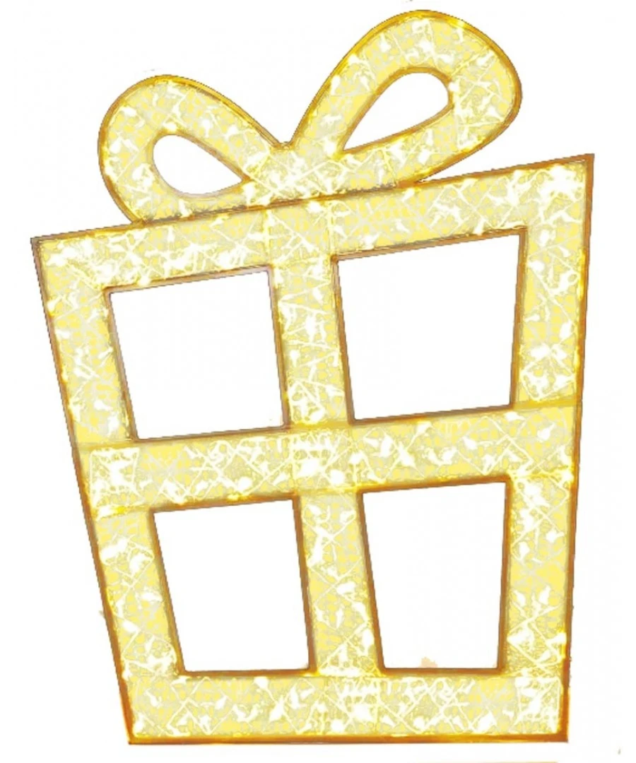 6.6' LED Lit 2D Gift Box 2 6.6' LED Lit 2D Gift Box - Image 2