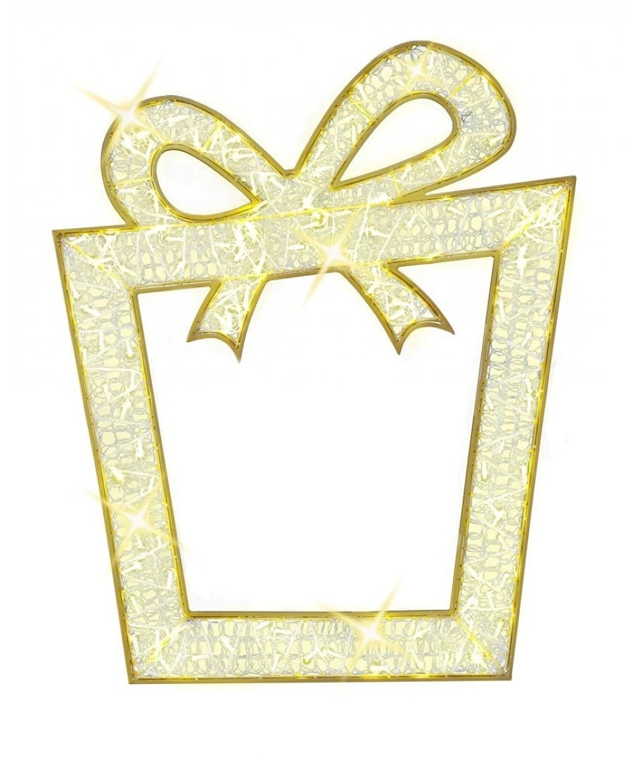 4.4' LED Lit 2D Gift Box 1 4.4' LED Lit 2D Gift Box