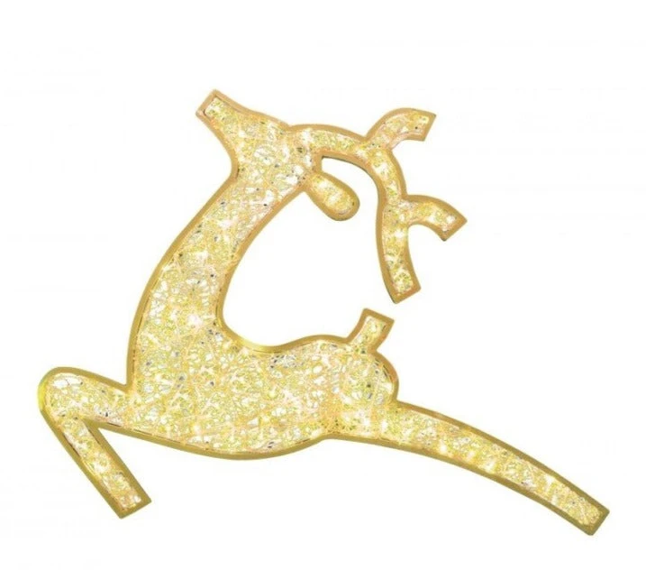 4' 2D LED Lit Leaping Reindeer 1 4' 2D LED Lit Leaping Reindeer