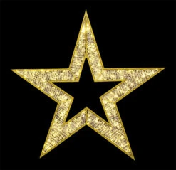 Giant 2D LED Lit Star - 4' & 6.5' 6 Giant 2D LED Lit Star - 4' & 6.5' -Commercial Christmas Supply 2d regal star