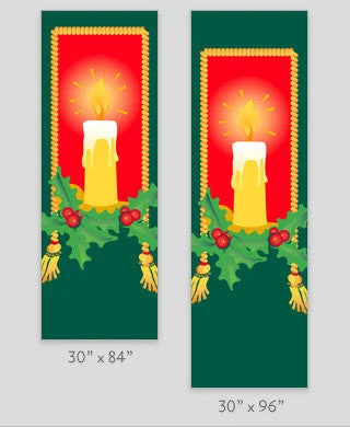 Bells & Holly Light Pole Banner 2 Bells & Holly Light Pole Banner - Image 2