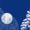 Winter Trees & Moon Light Pole Banner