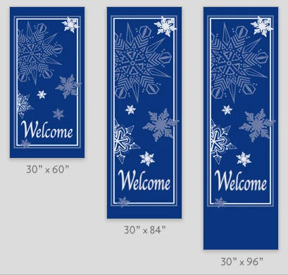 Welcome Snowflakes Light Pole Banner 2 Welcome Snowflakes Light Pole Banner - Image 2