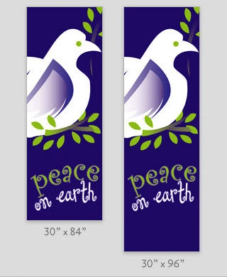 Dove With Peace On Earth Light Pole Banner 2 Dove With Peace On Earth Light Pole Banner - Image 2