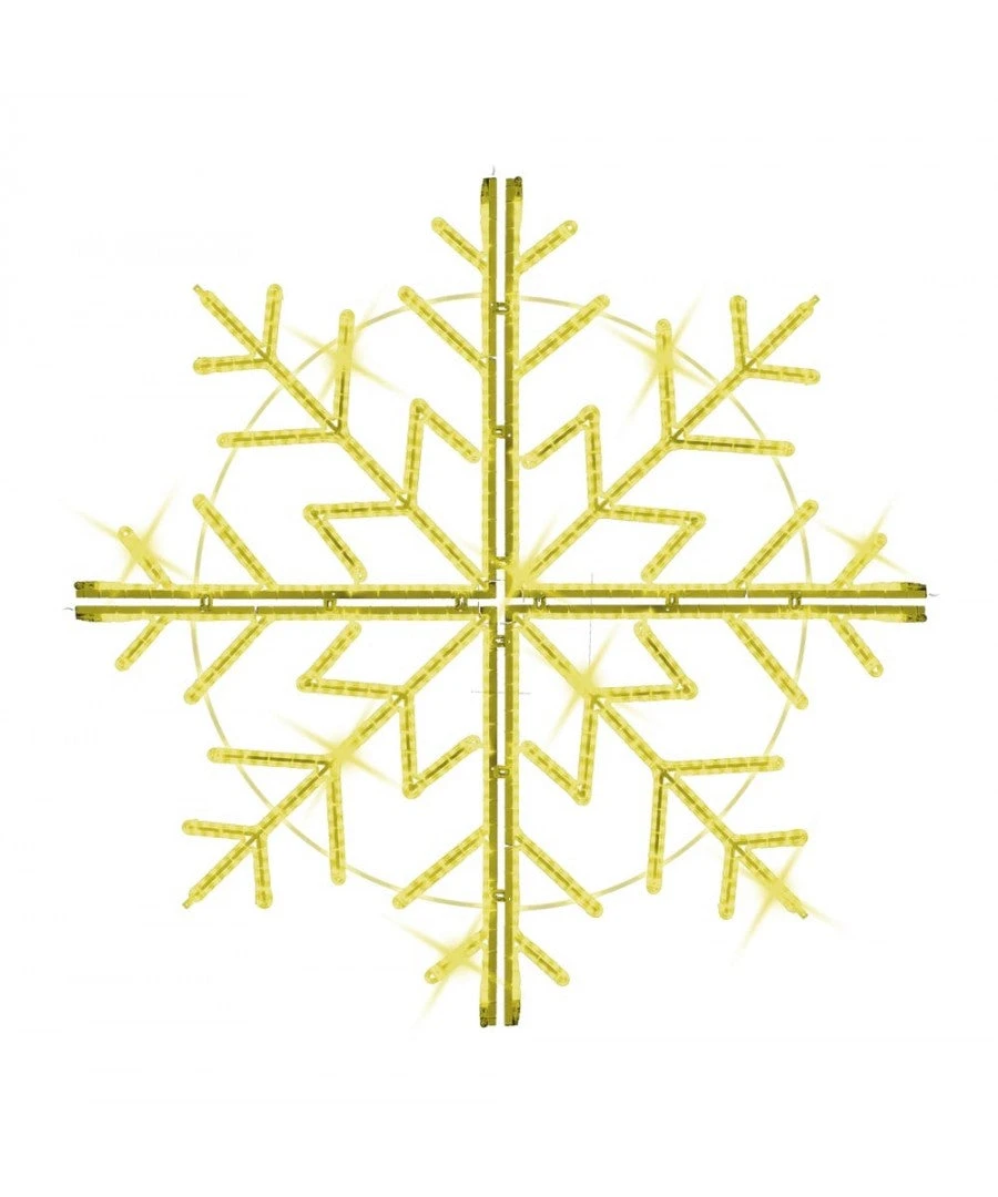 7' LED Rope Light Hanging Snowflake Chandelier 1 7' LED Rope Light Hanging Snowflake Chandelier