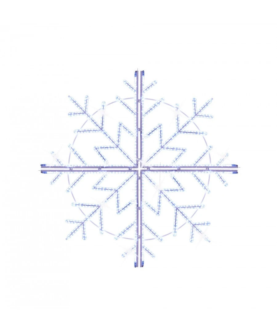 7' LED Rope Light Hanging Snowflake Chandelier 2 7' LED Rope Light Hanging Snowflake Chandelier - Image 2