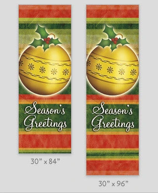 Striped Ornaments Light Pole Banner 2 Striped Ornaments Light Pole Banner - Image 2