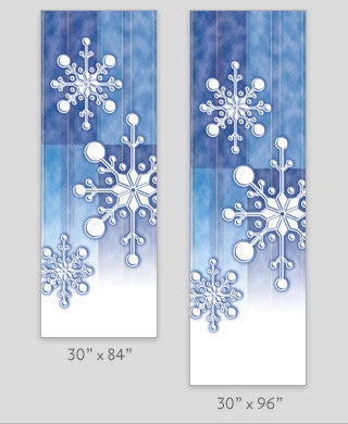 Paper Snowflake Light Pole Banner (Blue) 2 Paper Snowflake Light Pole Banner (Blue) - Image 2