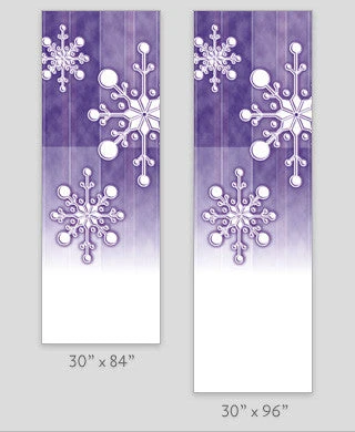 Paper Snowflake Light Pole Banner (Purple) 2 Paper Snowflake Light Pole Banner (Purple) - Image 2