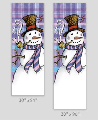 Plaid Snowman Light Pole Banner 2 Plaid Snowman Light Pole Banner - Image 2