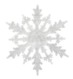 9" Snowy Acrylic Snowflake Ornament (Set Of 4)