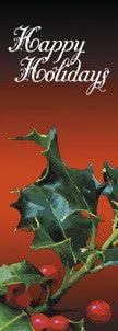 Happy Holidays Holly Light Pole Banner