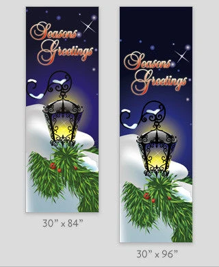 Snowy Lamp Light Pole Banner 2 Snowy Lamp Light Pole Banner - Image 2