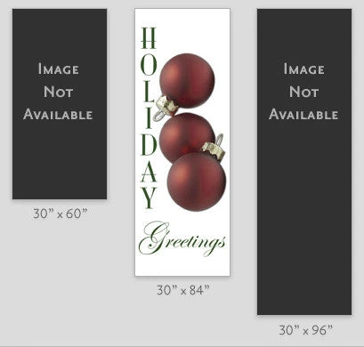 Holiday Greetings Ornaments Light Pole Banner 2 Holiday Greetings Ornaments Light Pole Banner - Image 2