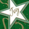 Green & Gold Joy Star Light Pole Banner