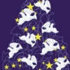 Peace Doves Holiday Tree Light Pole Banner