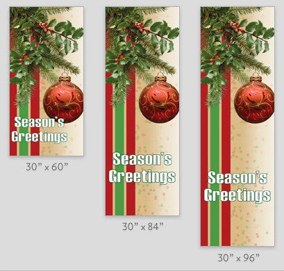 Seasonal Spray With Ornament Light Pole Banner 2 Seasonal Spray With Ornament Light Pole Banner - Image 2