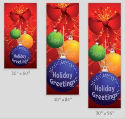 Holiday Greetings Ornament Light Pole Banner
