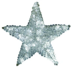 Crystal Star Tree Topper - Pure White LED Lights