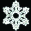 18" LED Ropelight Crystal Snowflake