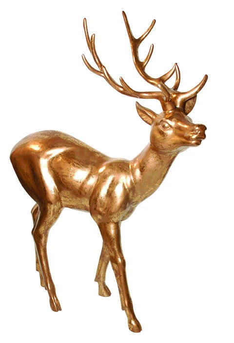 Elegant Sculptured Reindeer - Gold Or White 1 Elegant Sculptured Reindeer - Gold Or White