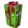 Decorative Lit Fiberglass Gift Box With Ornament Design