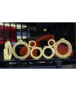 Giant Illuminated Ornament Rings 9 Giant Illuminated Ornament Rings -Commercial Christmas Supply GiantOutdoorChristmasRingCommercialDecoration