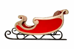 Santa's Sleigh Display Prop 8 Santa's Sleigh Display Prop -Commercial Christmas Supply GiantRedCommercialFiberglassSantaSleighLeft