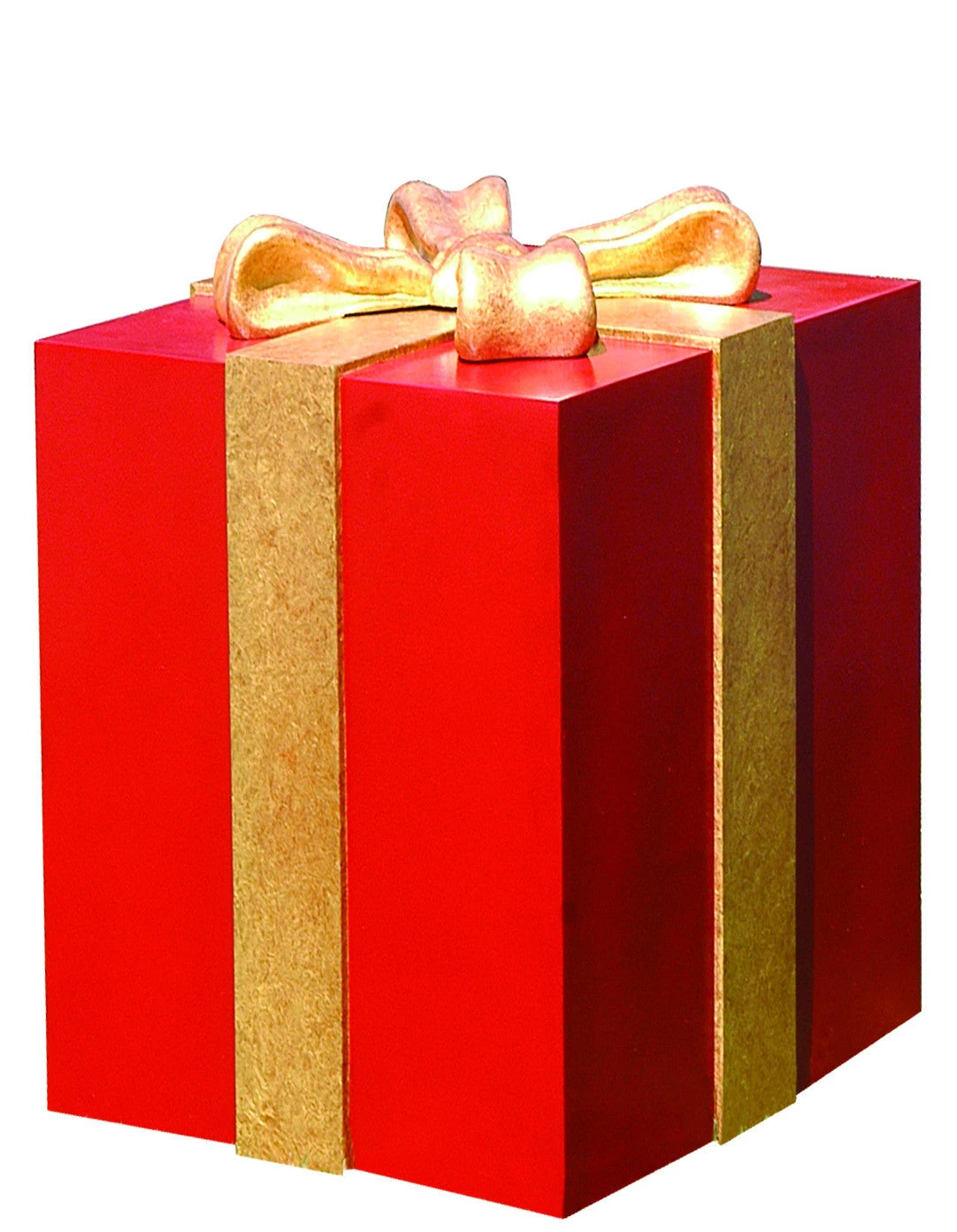 32" Fiberglass Gift Box With Bow 1 32" Fiberglass Gift Box With Bow