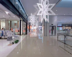 7' LED Hanging Crystal Snow Chandelier -Commercial Christmas Supply HangingLEDSnowflakeChandelierLightDecoration