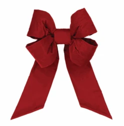 Premium Holiday Red Velvet Bow - Multiple Options 5 Premium Holiday Red Velvet Bow - Multiple Options -Commercial Christmas Supply HolidayRedVelvetBowNoTrim