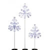 LED Illuminated Snowflake Tree - Set Of 3