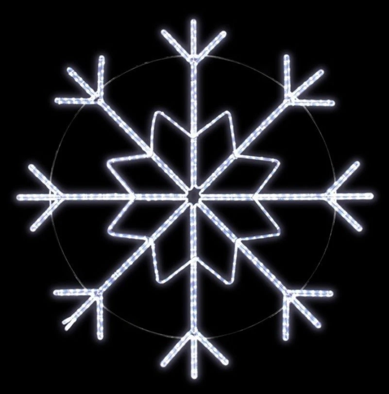 5' LED Ropelight Brilliant Snowflake Pole Mount 1 5' LED Ropelight Brilliant Snowflake Pole Mount