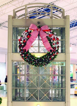 Candy Cane Structural Bow 5 Candy Cane Structural Bow -Commercial Christmas Supply Main Place Wreath