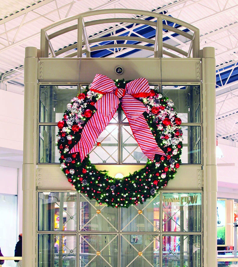 Candy Cane Decorated Commercial Wreath 2 Candy Cane Decorated Commercial Wreath - Image 2
