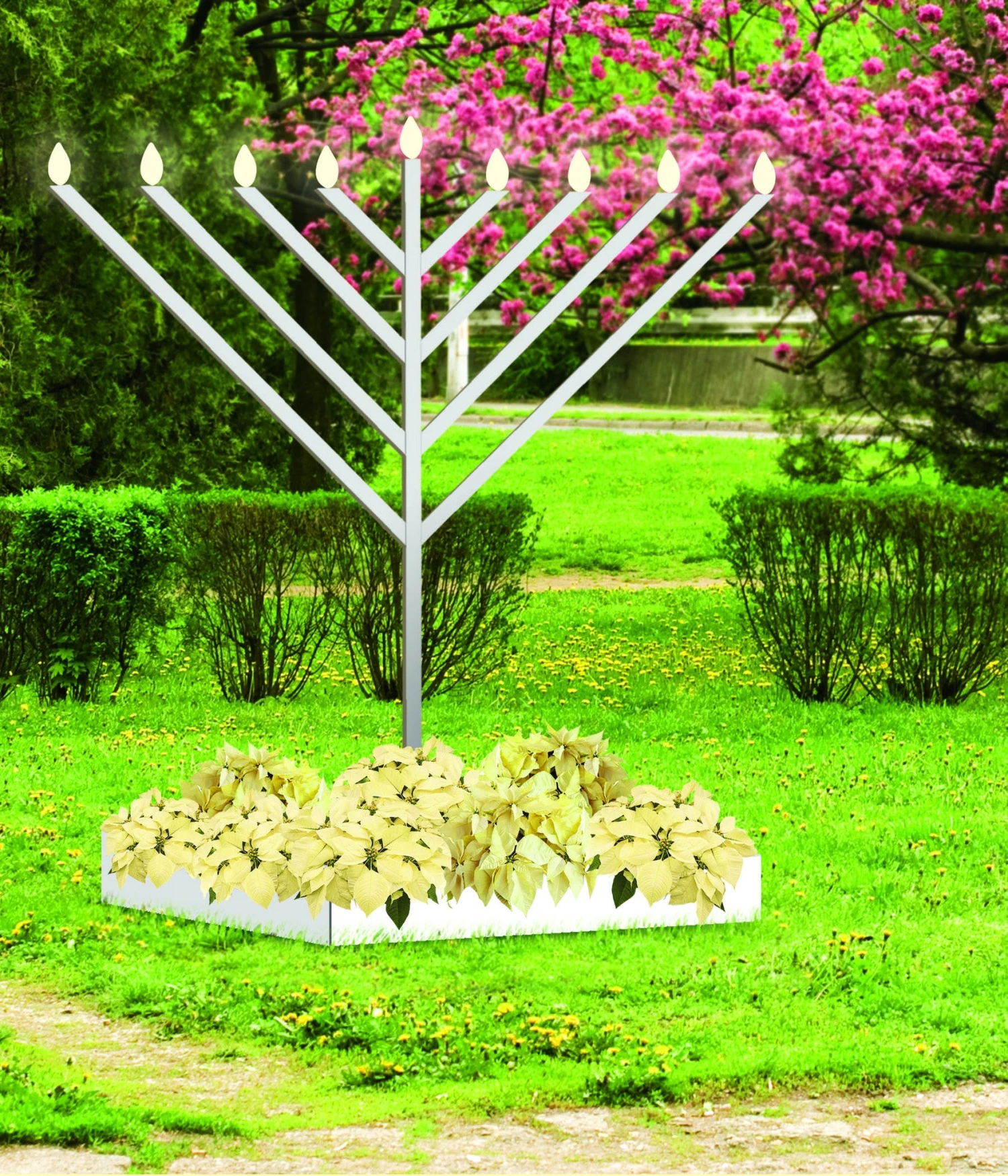 6' Or 9' Giant Menorah 2 6' Or 9' Giant Menorah - Image 2
