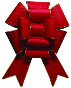 Red Multi Loop Puff Bow