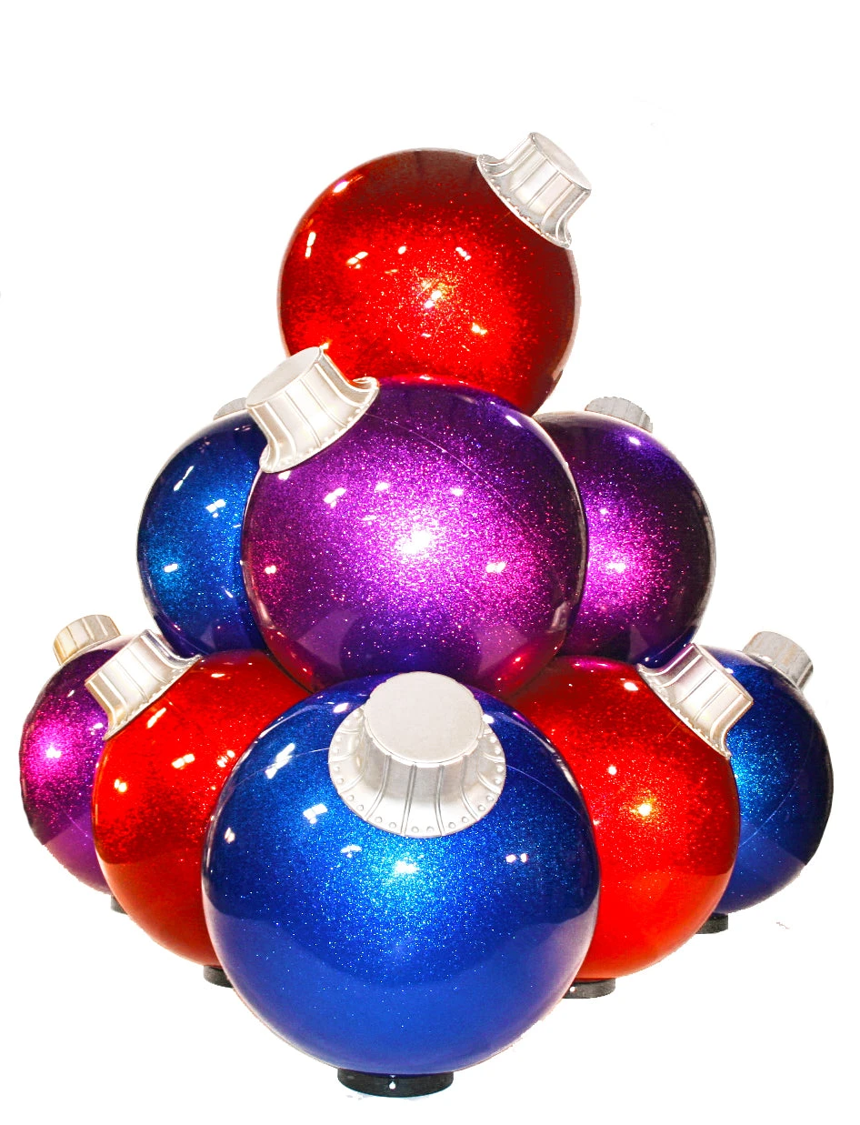 10-Ball Giant Ornament Stack - Made In USA 1 10-Ball Giant Ornament Stack - Made In USA