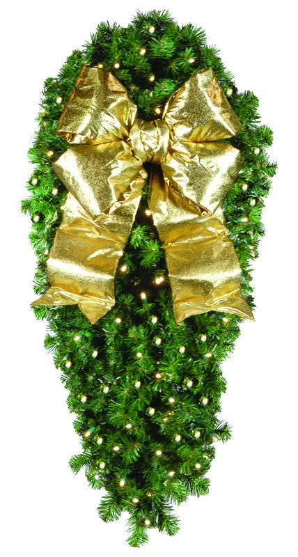 Natural 4' Spray With 18" Gold Bow 1 Natural 4' Spray With 18" Gold Bow