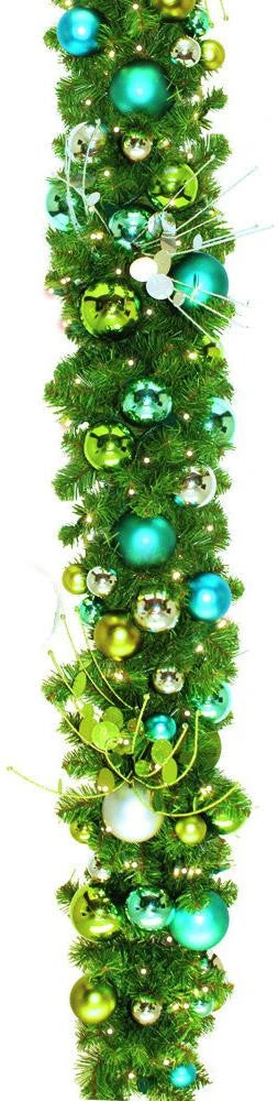 Coastal Prelit Decorated Garland - 10' Length X 14" Diameter 2 Coastal Prelit Decorated Garland - 10' Length X 14" Diameter - Image 2