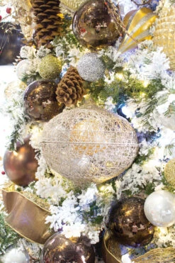 Champagne Glitter Ornament Cage - Round & Onion Shape -Commercial Christmas Supply OrnCage App