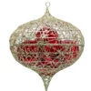 Champagne Glitter Ornament Cage - Round & Onion Shape