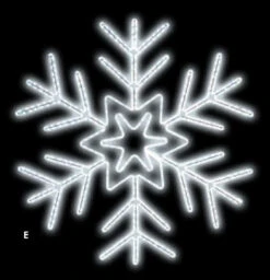 LED Ropelight Radiant Snowflake - 30", 40", 50"