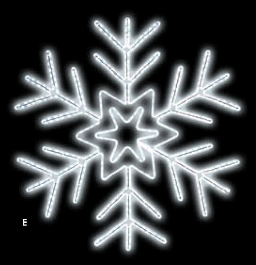 LED Ropelight Radiant Snowflake - 30", 40", 50" 1 LED Ropelight Radiant Snowflake - 30", 40", 50"